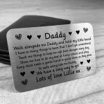 Personalised Christmas Gift For Dad Novelty Metal Wallet Card