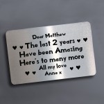 Personalised 2nd Anniversary 2 Year Anniversary Gifts Boyfriend
