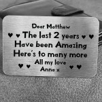 Personalised 2nd Anniversary 2 Year Anniversary Gifts Boyfriend