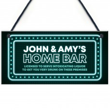 Home Bar Hanging Personalised Decor Sign Novelty Man Cave Sign