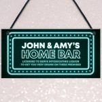 Home Bar Hanging Personalised Decor Sign Novelty Man Cave Sign