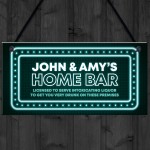 Home Bar Hanging Personalised Decor Sign Novelty Man Cave Sign