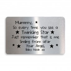 Personalised Mummy Gifts Metal Card For Purse Christmas Gifts