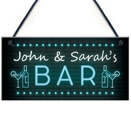 Home Pub Bar Personalised Sign Plaque For Man Cave Garden Bar