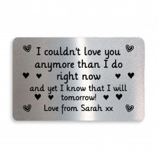 Love Gift Metal Wallet Card For Boyfriend Husband Christmas Gift