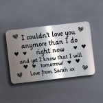 Love Gift Metal Wallet Card For Boyfriend Husband Christmas Gift