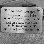 Love Gift Metal Wallet Card For Boyfriend Husband Christmas Gift