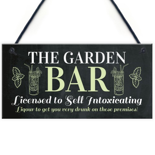 Novelty Garden Bar Hanging Decor Sign For Home Bar Garden Shed