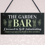 Novelty Garden Bar Hanging Decor Sign For Home Bar Garden Shed