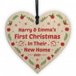 First Christmas Tree Decoration For New Home Wood Bauble