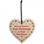 First Christmas Tree Decoration For New Home Wood Bauble