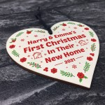 First Christmas Tree Decoration For New Home Wood Bauble