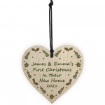 1st Christmas Tree Decoration For New Home Wood Bauble