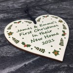 1st Christmas Tree Decoration For New Home Wood Bauble