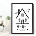 New Home Print Framed Gift For Couple Personalised Home Gift