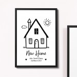 New Home Print Framed Gift For Couple Personalised Home Gift