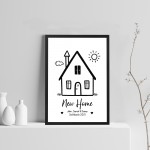 New Home Print Framed Gift For Couple Personalised Home Gift