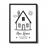 New Home Print Framed Gift For Couple Personalised Home Gift