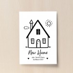 New Home Print Gift For Couple Personalised Home Gift