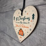 New Home Bauble 1st Christmas Tree Decoration Wood Personalised