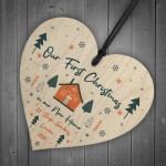 1st Christmas New Home Tree Decoration Personalised Wood Bauble