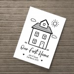 Our First Home Print Personalised New Home Gift For Couple