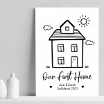 Our First Home Print Personalised New Home Gift For Couple