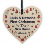 Personalised First Christmas In Their New Home Heart Tree Decor