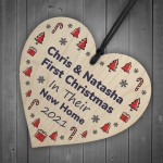 Personalised First Christmas In Their New Home Heart Tree Decor