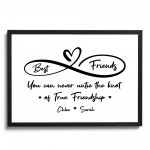 Best Friends Untie Knot Framed Print Personalised Birthday Xmas