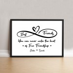 Best Friends Untie Knot Framed Print Personalised Birthday Xmas