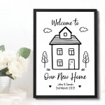 Welcome To Our New Home Print New Home Gift Framed Print