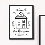 Welcome To Our New Home Print New Home Gift Framed Print