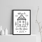 Welcome To Our New Home Print New Home Gift Framed Print