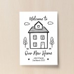 Welcome To Our New Home Print Personalised New Home Gift