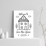 Welcome To Our New Home Print Personalised New Home Gift