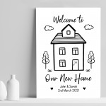 Welcome To Our New Home Print Personalised New Home Gift