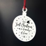1st Christmas As A Family Of Four Engraved Tree Decoration