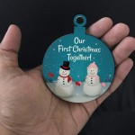 1st Christmas Together Bauble Wood Tree Decoration Couple Gift