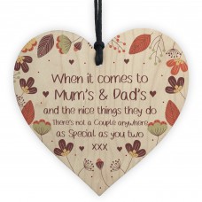 Gift For Mum And Dad Wooden Heart Gift For Birthday Christmas