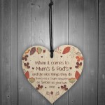 Gift For Mum And Dad Wooden Heart Gift For Birthday Christmas