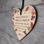 Gift For Mum And Dad Wooden Heart Gift For Birthday Christmas