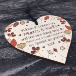 Gift For Mum And Dad Wooden Heart Gift For Birthday Christmas