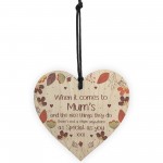 Gift For Mum Wooden Heart Birthday Christmas Mum Gift