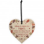 Gift For Nan Wooden Heart Birthday Christmas Gift For Nan