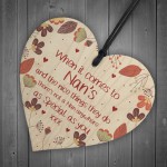 Gift For Nan Wooden Heart Birthday Christmas Gift For Nan