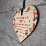 Gift For Nan Wooden Heart Birthday Christmas Gift For Nan