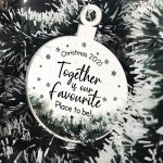 Personalised Christmas Bauble For Family Favourite Place Engrave