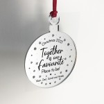 Personalised Christmas Bauble For Family Favourite Place Engrave
