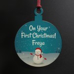 On Your First Christmas Bauble ANY NAME Personalised Decoration